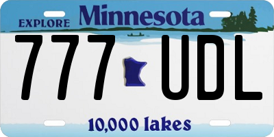 MN license plate 777UDL