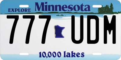 MN license plate 777UDM