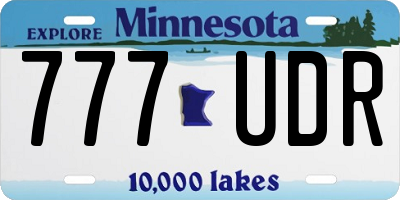 MN license plate 777UDR