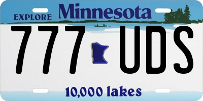 MN license plate 777UDS