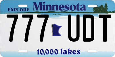 MN license plate 777UDT