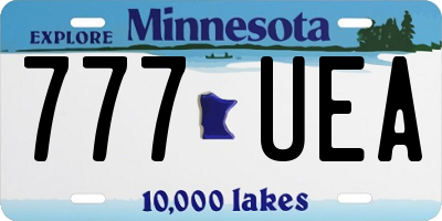 MN license plate 777UEA