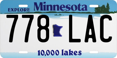 MN license plate 778LAC