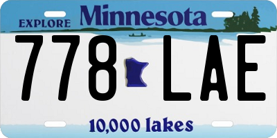 MN license plate 778LAE