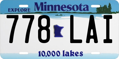 MN license plate 778LAI