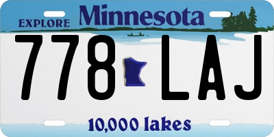 MN license plate 778LAJ