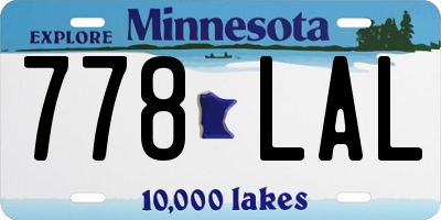 MN license plate 778LAL