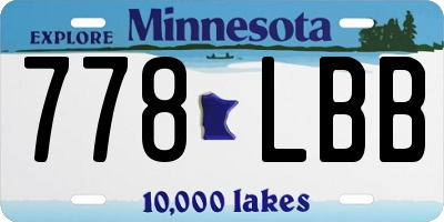 MN license plate 778LBB