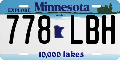 MN license plate 778LBH