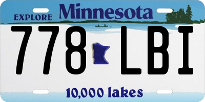 MN license plate 778LBI
