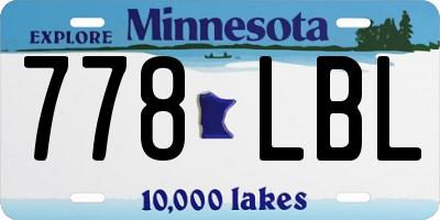 MN license plate 778LBL