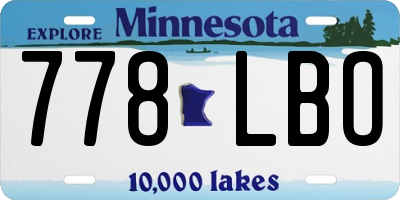 MN license plate 778LBO