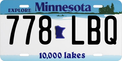 MN license plate 778LBQ