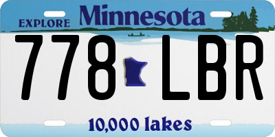 MN license plate 778LBR