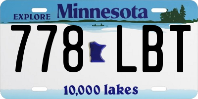 MN license plate 778LBT