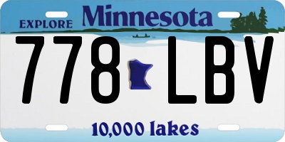 MN license plate 778LBV