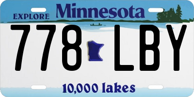 MN license plate 778LBY