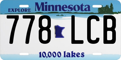 MN license plate 778LCB