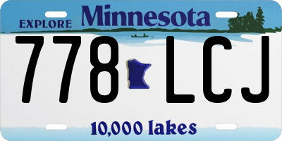 MN license plate 778LCJ
