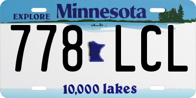 MN license plate 778LCL