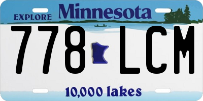 MN license plate 778LCM