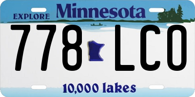 MN license plate 778LCO