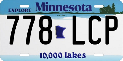 MN license plate 778LCP