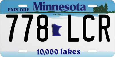 MN license plate 778LCR