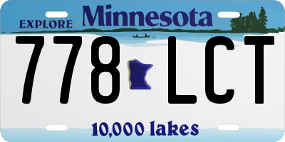MN license plate 778LCT