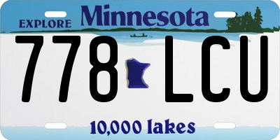 MN license plate 778LCU