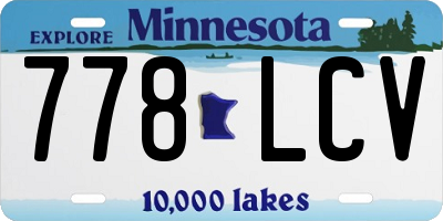 MN license plate 778LCV