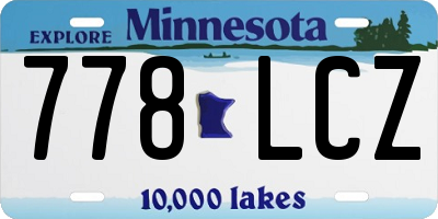 MN license plate 778LCZ