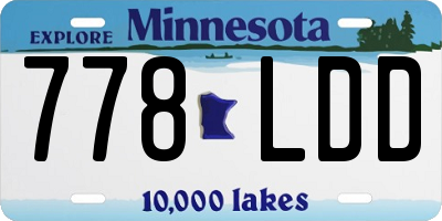 MN license plate 778LDD