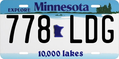 MN license plate 778LDG