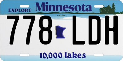 MN license plate 778LDH