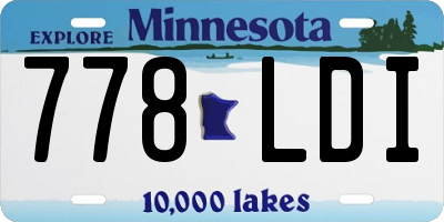 MN license plate 778LDI