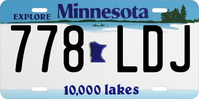 MN license plate 778LDJ