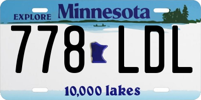 MN license plate 778LDL