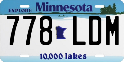 MN license plate 778LDM