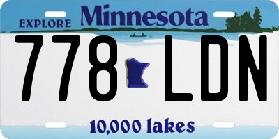 MN license plate 778LDN