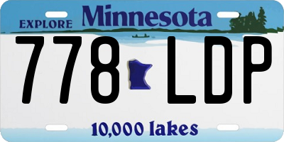 MN license plate 778LDP