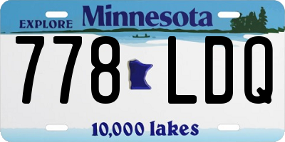MN license plate 778LDQ