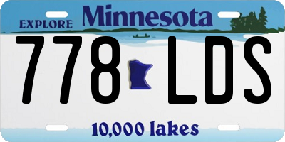 MN license plate 778LDS