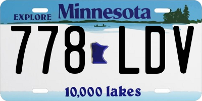 MN license plate 778LDV