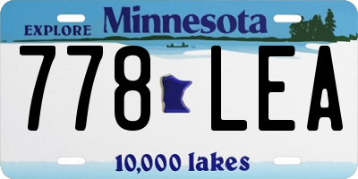 MN license plate 778LEA
