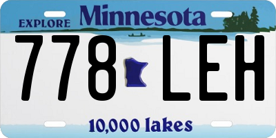 MN license plate 778LEH