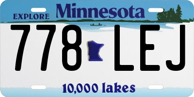 MN license plate 778LEJ