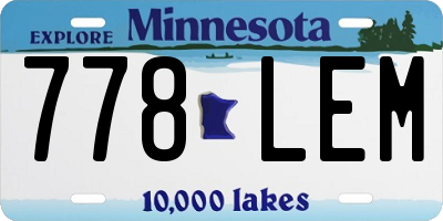 MN license plate 778LEM