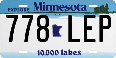 MN license plate 778LEP