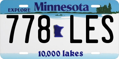 MN license plate 778LES